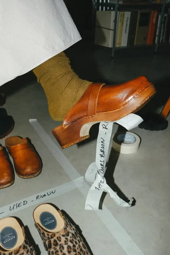 Sabot Breton Patiné en cuir