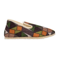 Charentaise hiver patchwork kaki