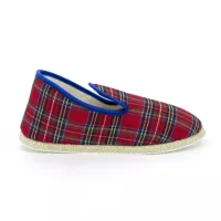 Chausson carreaux rouge