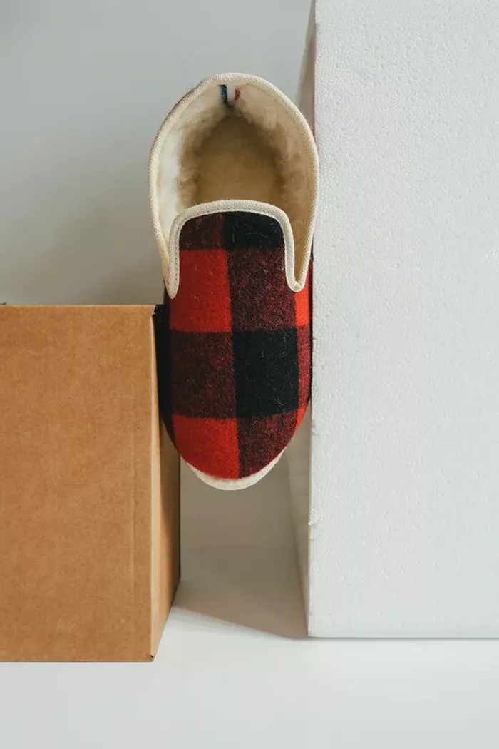 Chausson à carreaux bucheron