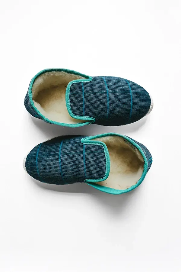 Chausson chevron bleu