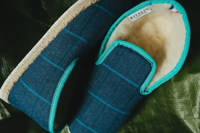 Chausson chevron bleu