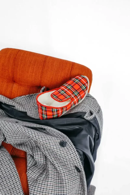 Chaussons made in france à carreaux