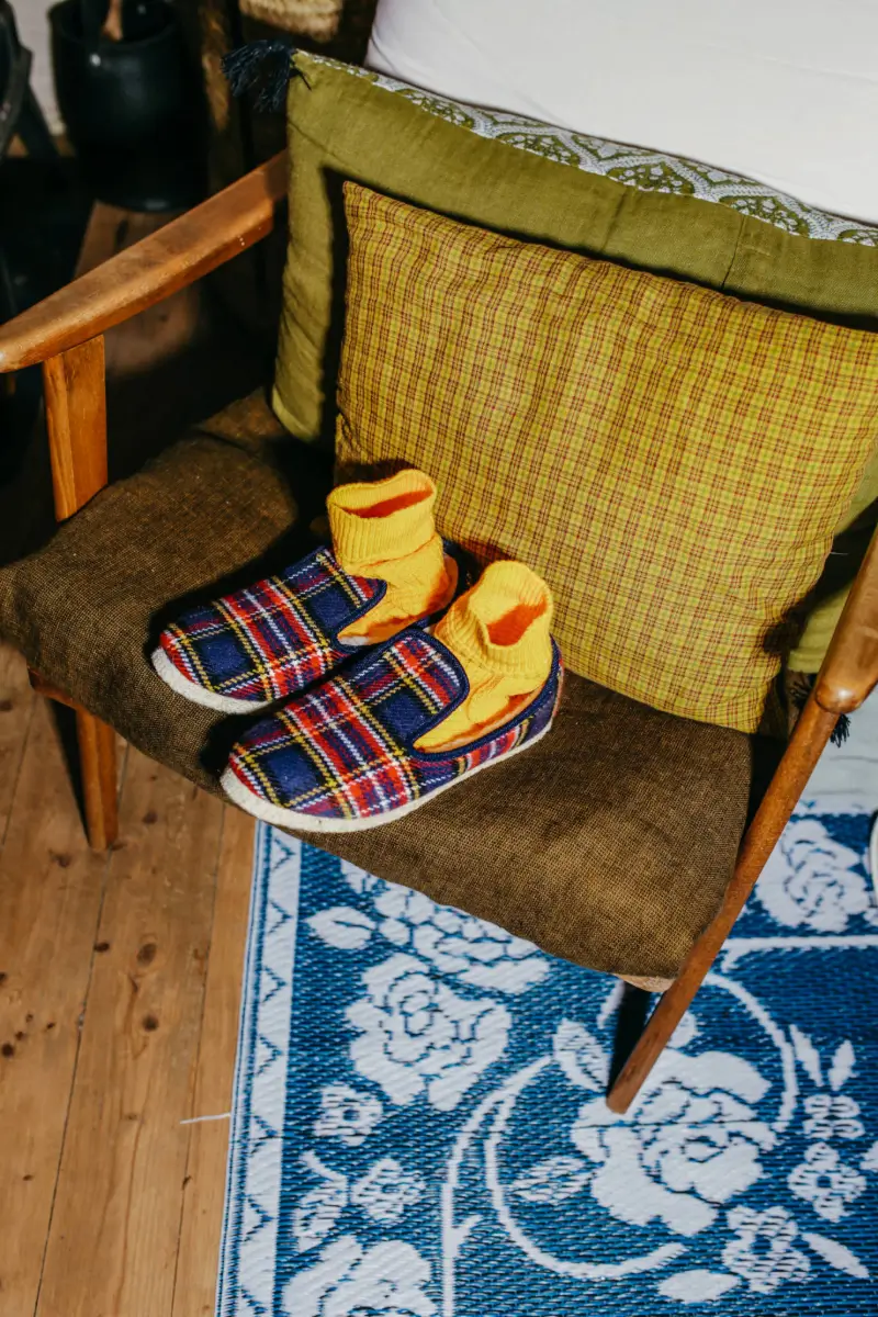 Chaussons made in france écossais