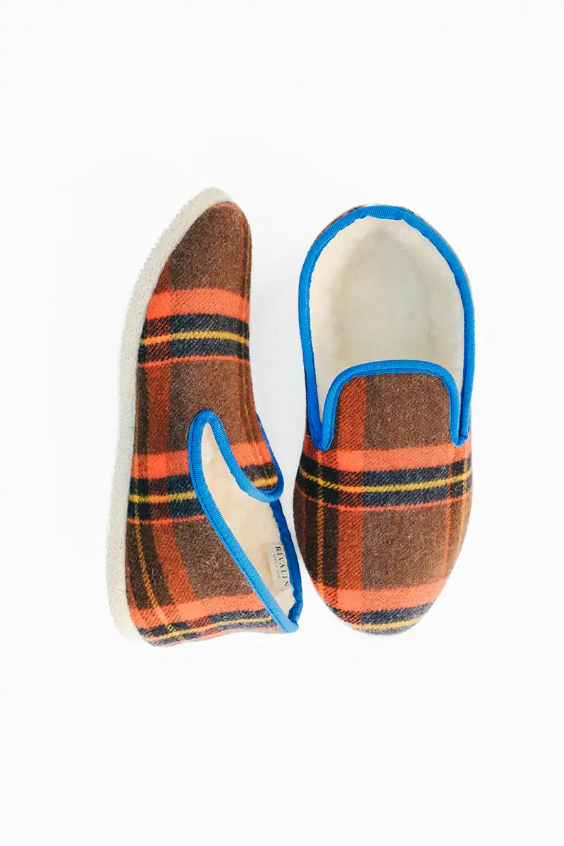 Chaussons à carreaux 70's