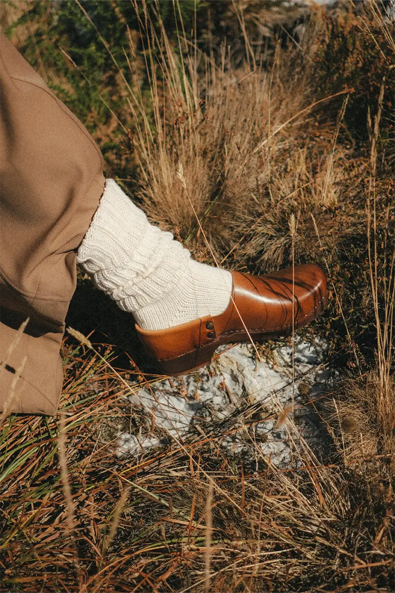 Socque Rivalin Cuir Naturel